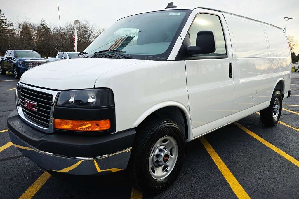 New 2025 GMC Savana Cargo Van BASE with Adrian Steel Partition with Door RWD 2500 135