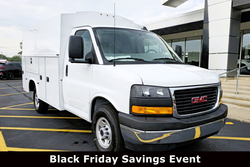 New 2025 GMC Savana Commercial Cutaway BASE w Knapheide Steel SL KUV Van