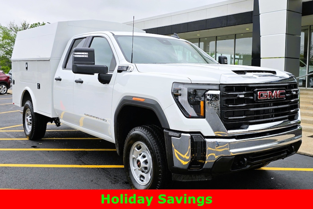 New 2025 GMC Sierra 2500HD Pro with 8 Knapheide Aluminum KUVCC Body with Knap 4WD Double Cab 162 Pro