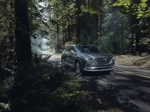 Mazda CX-9 on forest road
