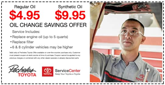 Toyota Synthetic Oil Change Coupon >> Oil Change Coupon Washington Nc Pecheles Toyota Toyota Synthetic Oil Change Coupon >> Oil Change Coupon Washington Nc Pecheles Toyota