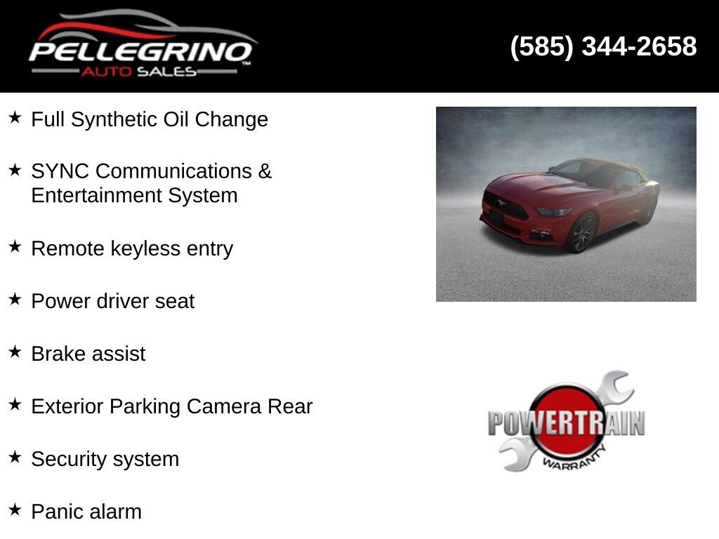 Used 2015 Ford Mustang EcoBoost Premium Convertible