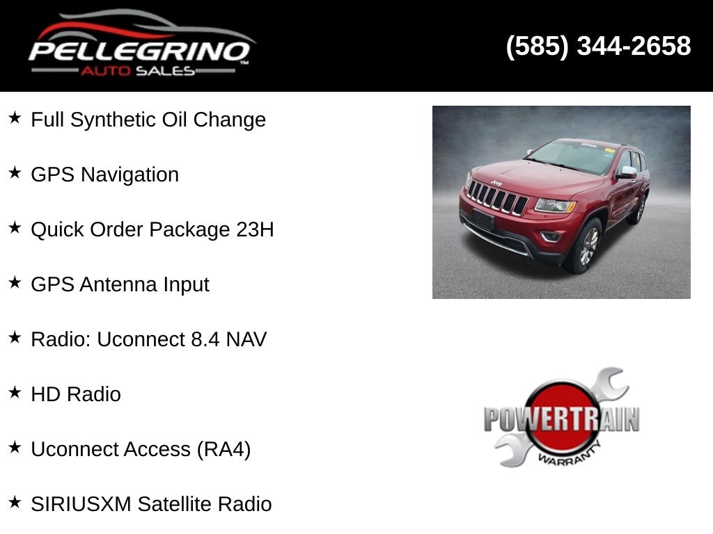 Used 2015 Jeep Grand Cherokee Limited 4x4 SUV