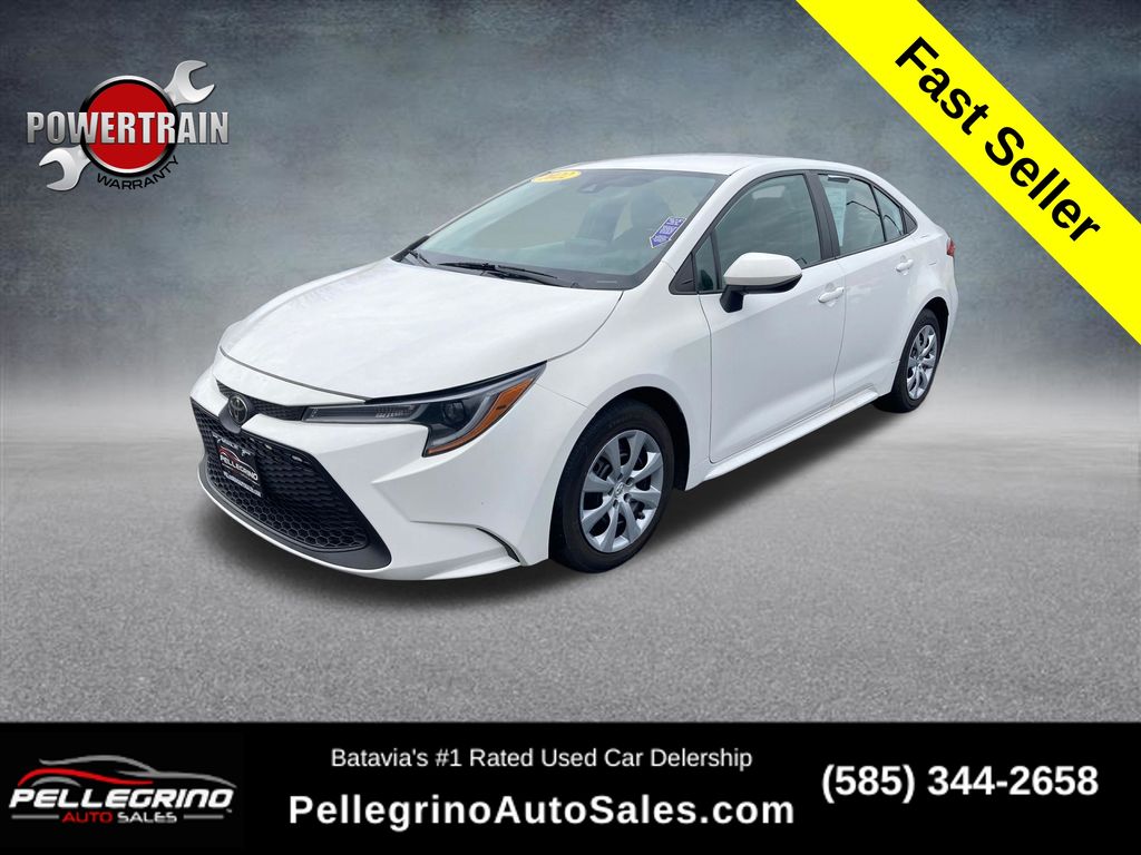 White 2022 Toyota Corolla LE FWD Sedan Front-Wheel Drive Continuously Variable Transmission