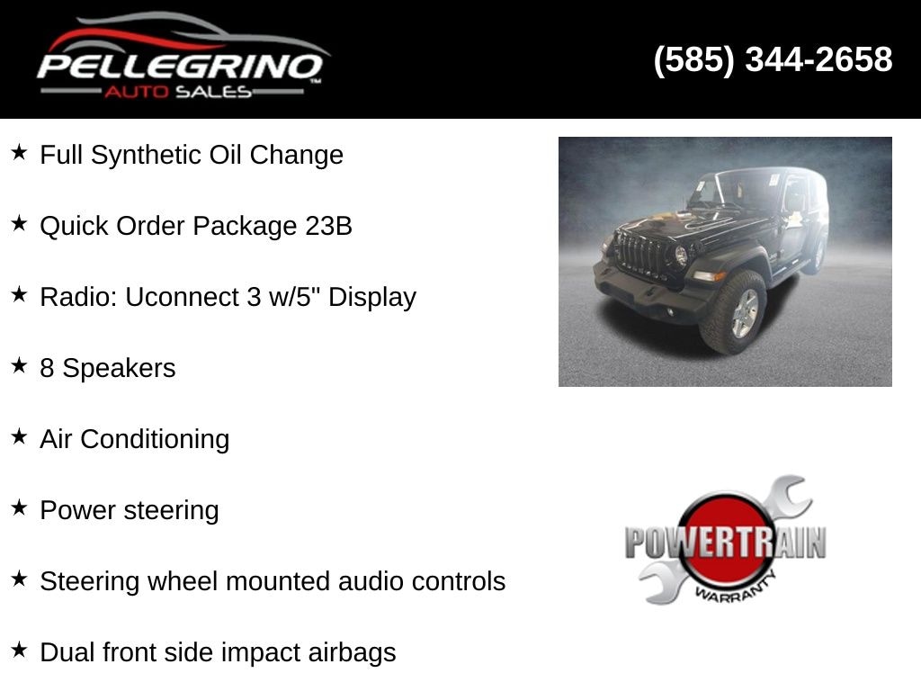 Used 2019 Jeep Wrangler Sport 4x4 SUV