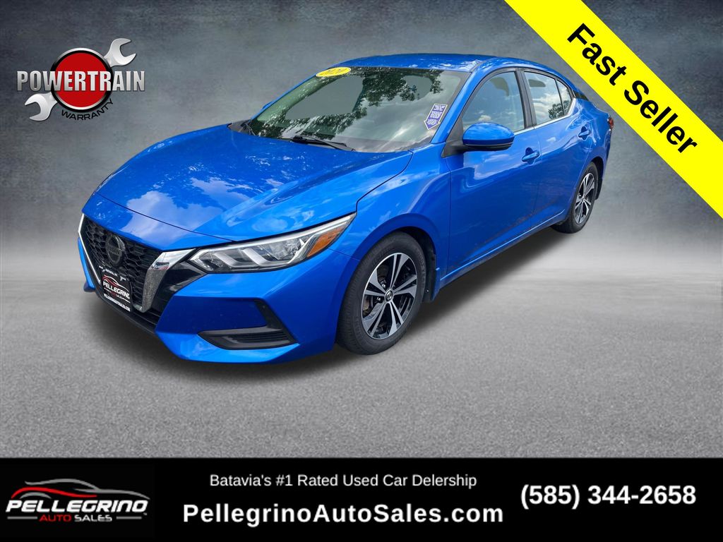 Electric Blue 2020 Nissan Sentra Sedan Front-Wheel Drive Continuously Variable Transmission