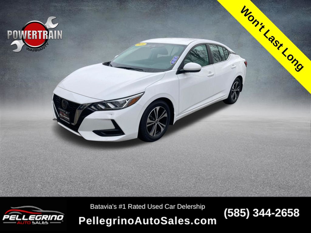 White (Fresh Powder) 2020 Nissan Sentra SV FWD Sedan Front-Wheel Drive Continuously Variable Transmission