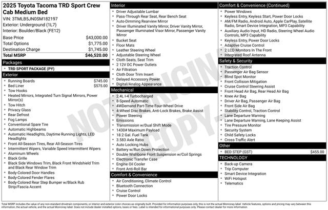 2025 Toyota Tacoma TRD Sport 4x4 Double Cab Long Bed's photo