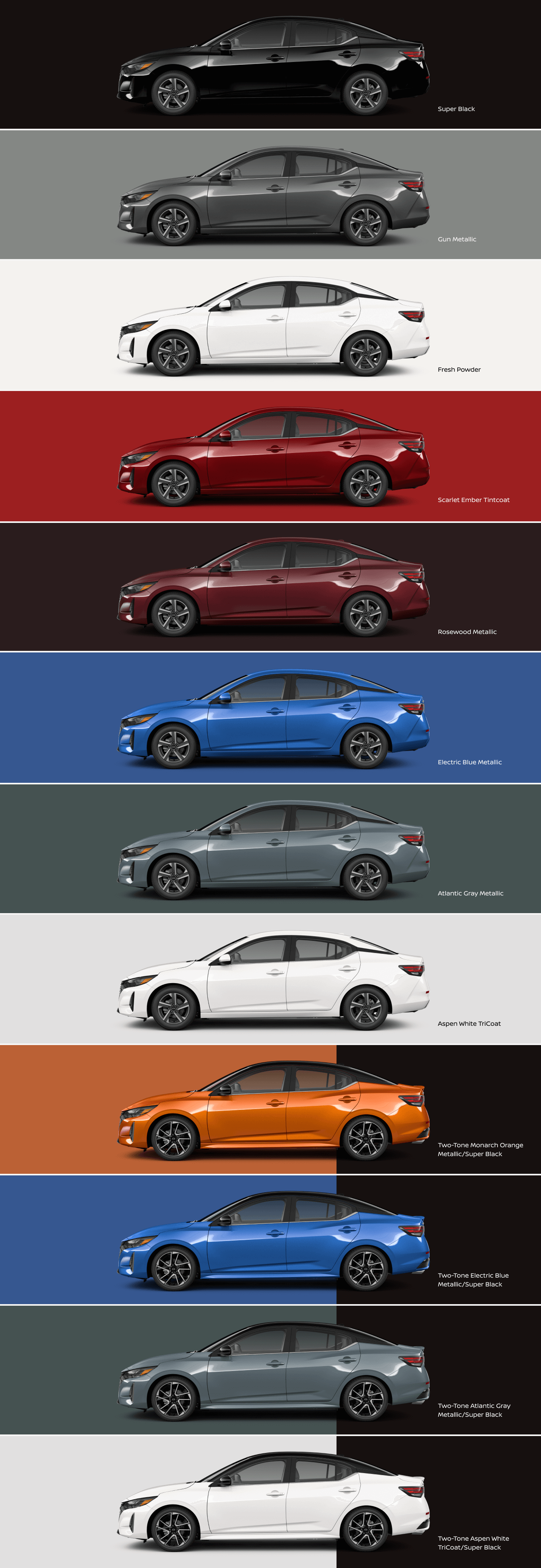 2024 Nissan Sentra Colors Interior & Exterior Options