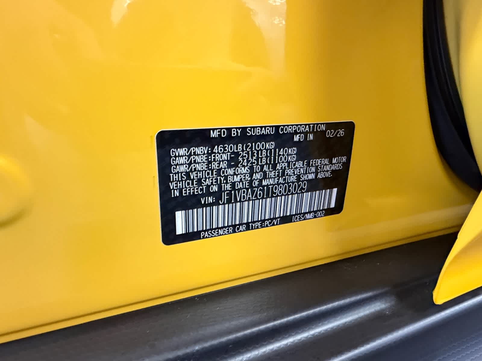 2026 Subaru WRX Series.Yellow - Photo 16
