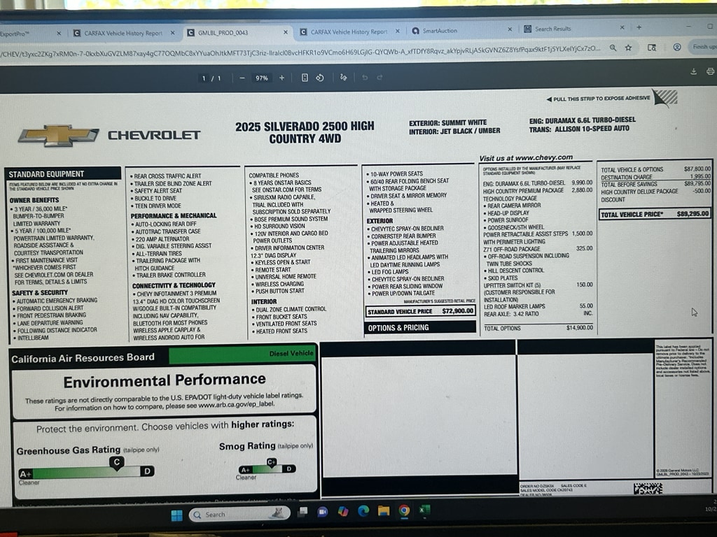 Used 2025 Chevrolet Silverado 2500 HD High Country Truck Crew Cab