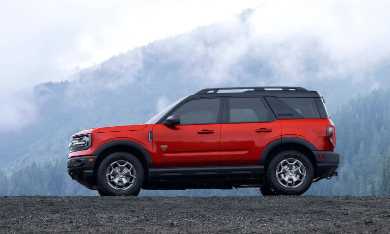 2022 Ford Bronco Sport exterior parked on misty mountain
