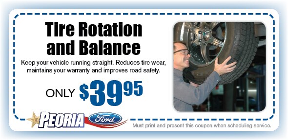 Rotate and Balance Tires Service Coupon, Phoenix West Valley Automotive Service Special