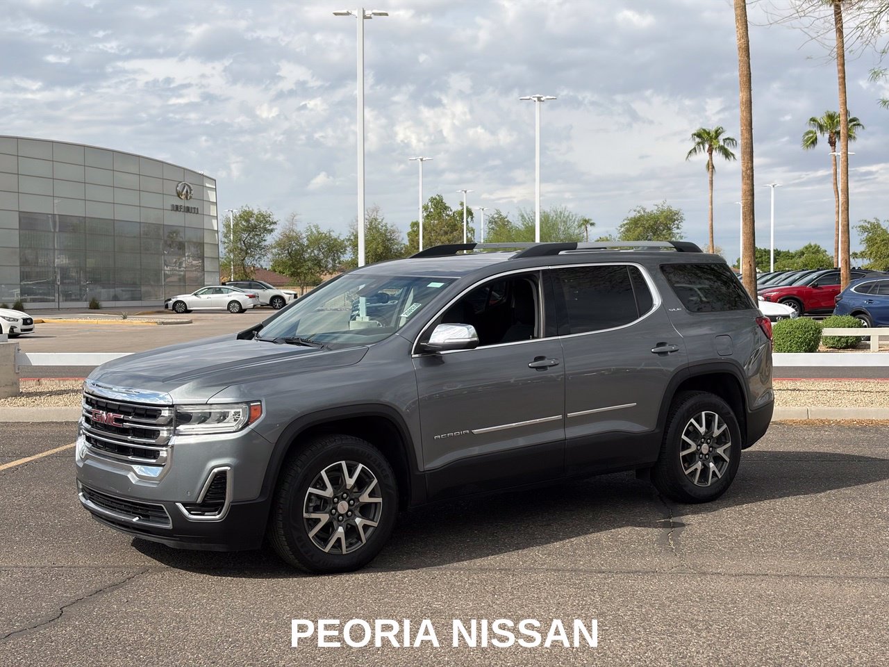 Gray (Satin Steel Metallic) 2021 GMC Acadia SUV / Crossover Front-Wheel Drive 9-Speed Automatic
