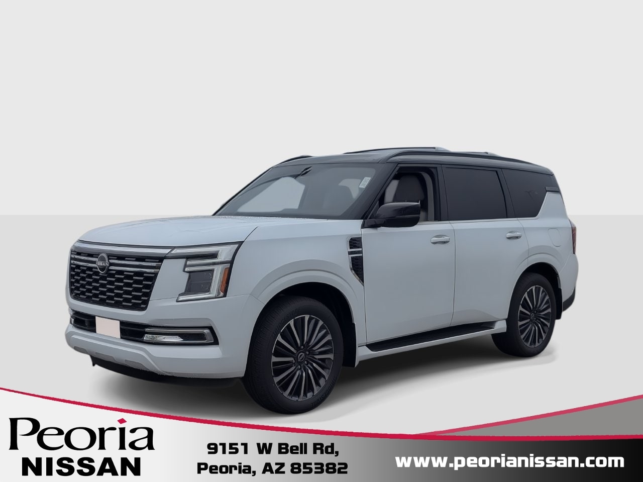 Everest White Pearl Black 2026 Nissan Armada SUV / Crossover Four-Wheel Drive 9-Speed Automatic Overdrive