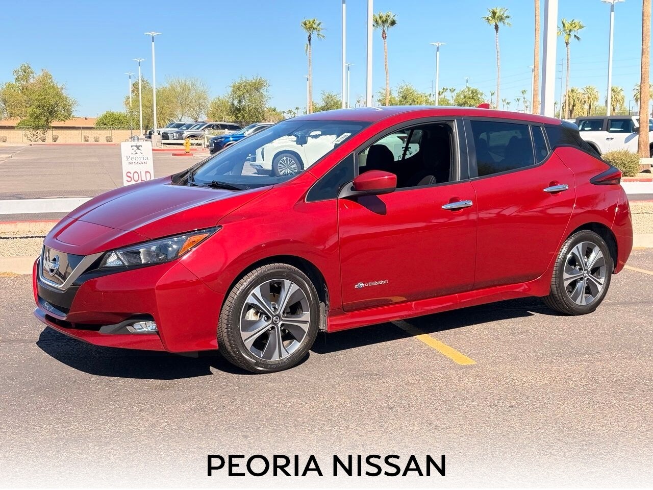 Red (Scarlet Ember Tintcoat) 2019 Nissan LEAF Hatchback Front-Wheel Drive Automatic