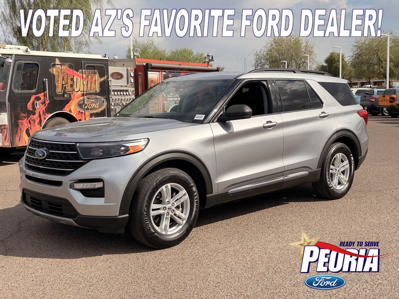 Iconic Silver 2022 Ford Explorer SUV / Crossover Rear-Wheel Drive Automatic