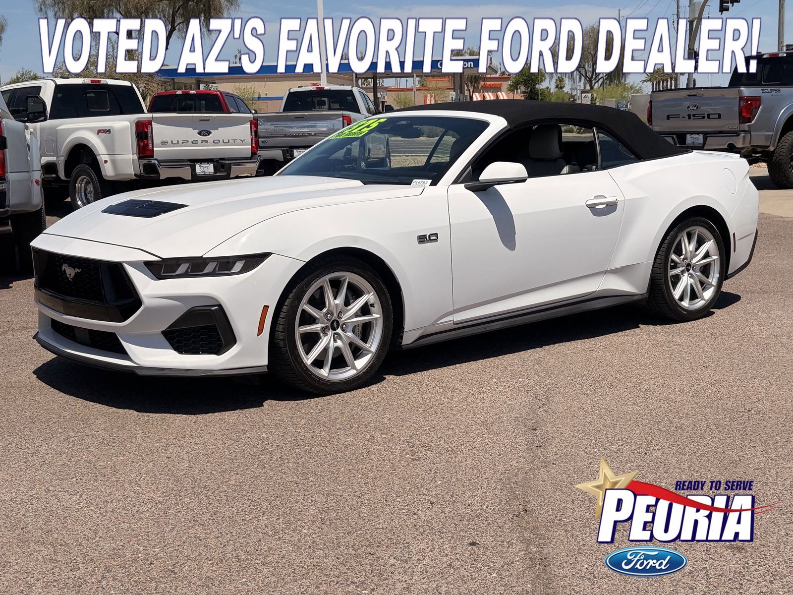 Oxford White 2024 Ford Mustang GT Premium Convertible RWD Convertible Rear-Wheel Drive Automatic