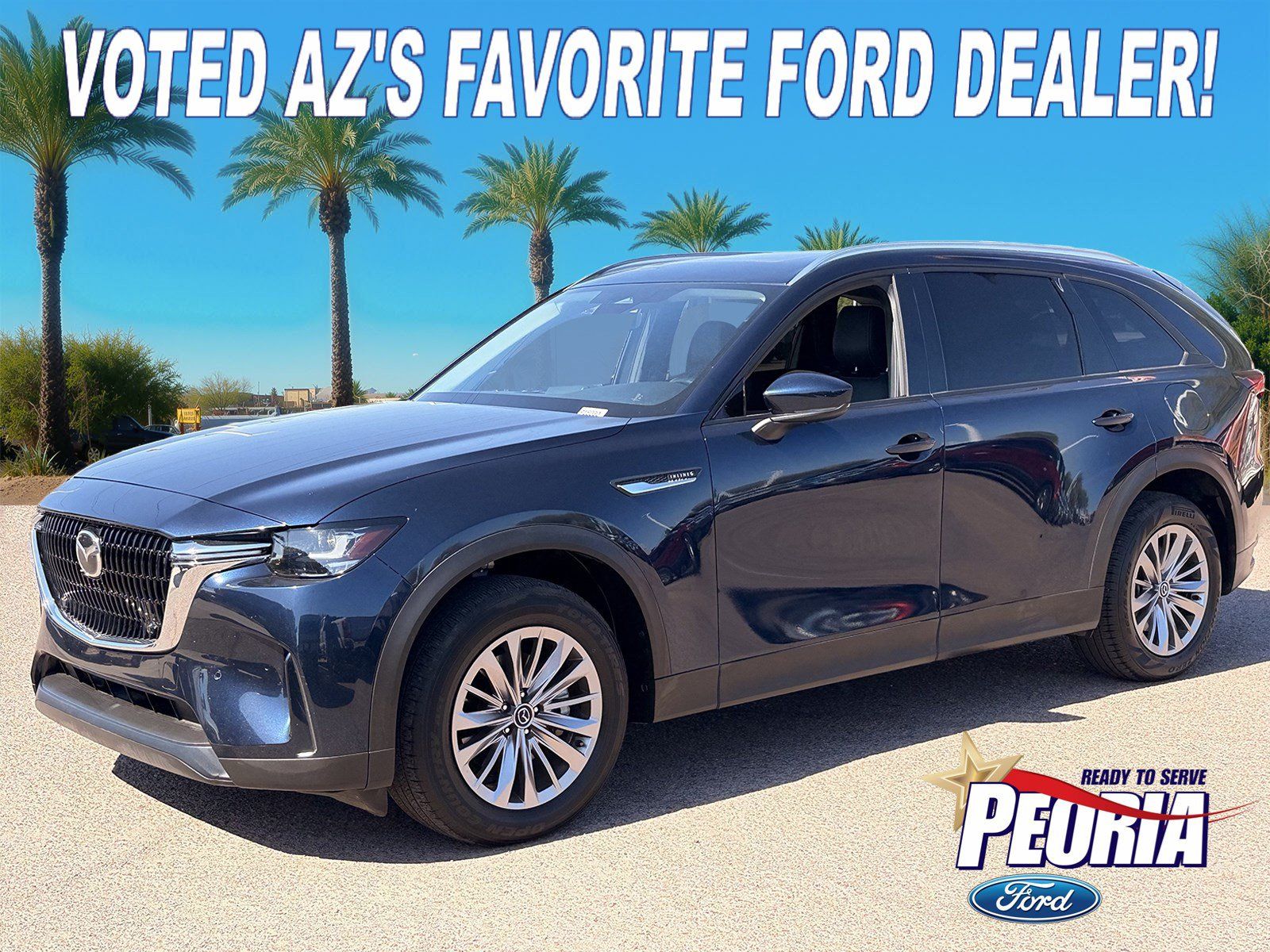 Deep Crystal Blue Mica 2025 Mazda CX-90 SUV / Crossover All-Wheel Drive 8-Speed Automatic