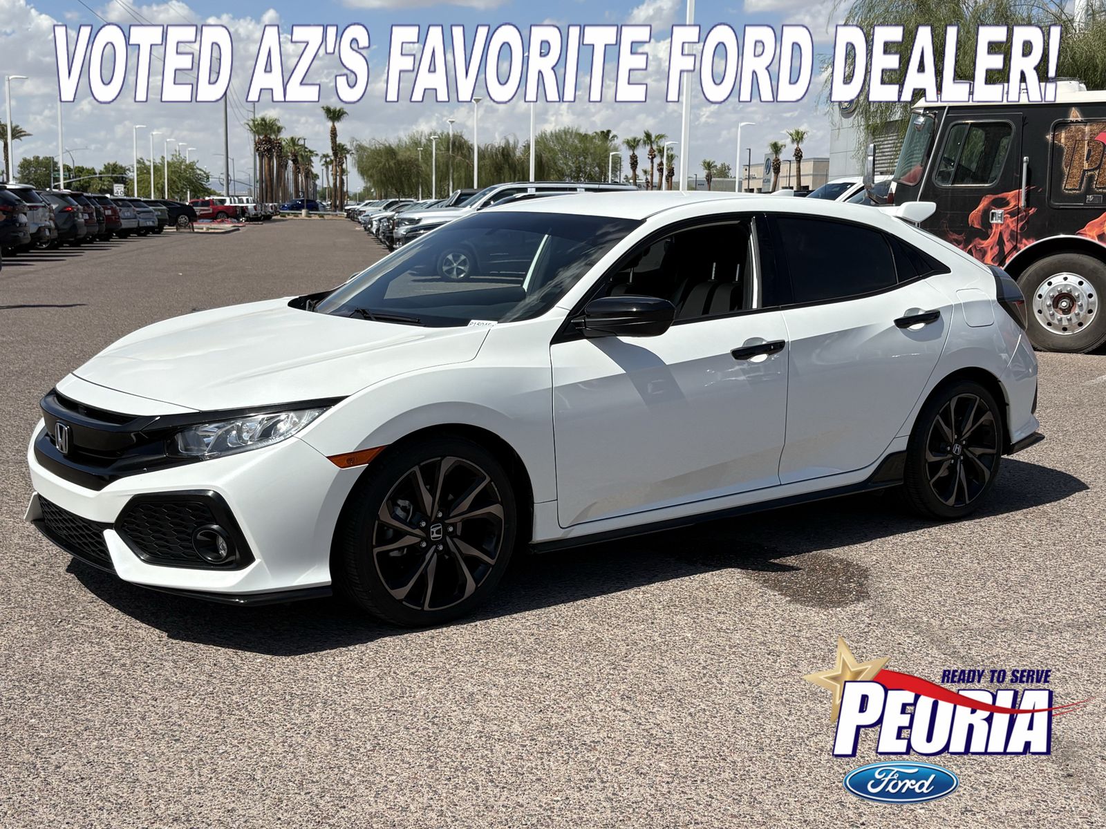 White 2018 Honda Civic Hatchback Hatchback Front-Wheel Drive Continuously Variable Transmission