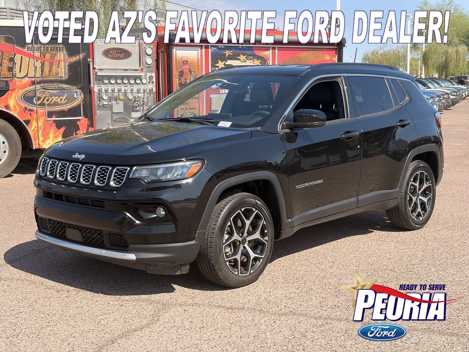 Diamond Black Crystal Pearlcoat 2025 Jeep Compass SUV / Crossover Four-Wheel Drive 8-Speed Automatic