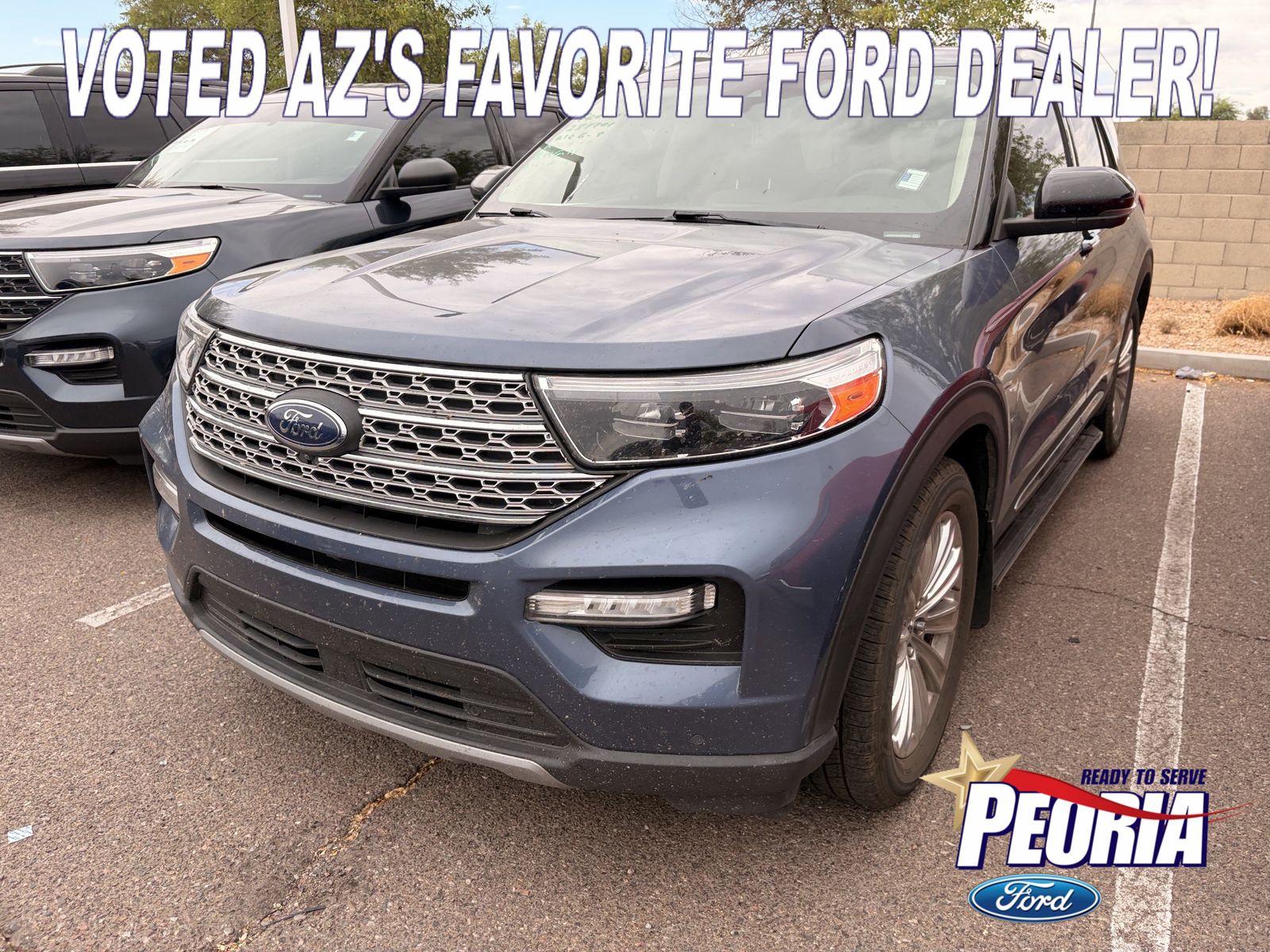 Blue Metallic 2021 Ford Explorer Hybrid Limited RWD SUV / Crossover Rear-Wheel Drive Automatic