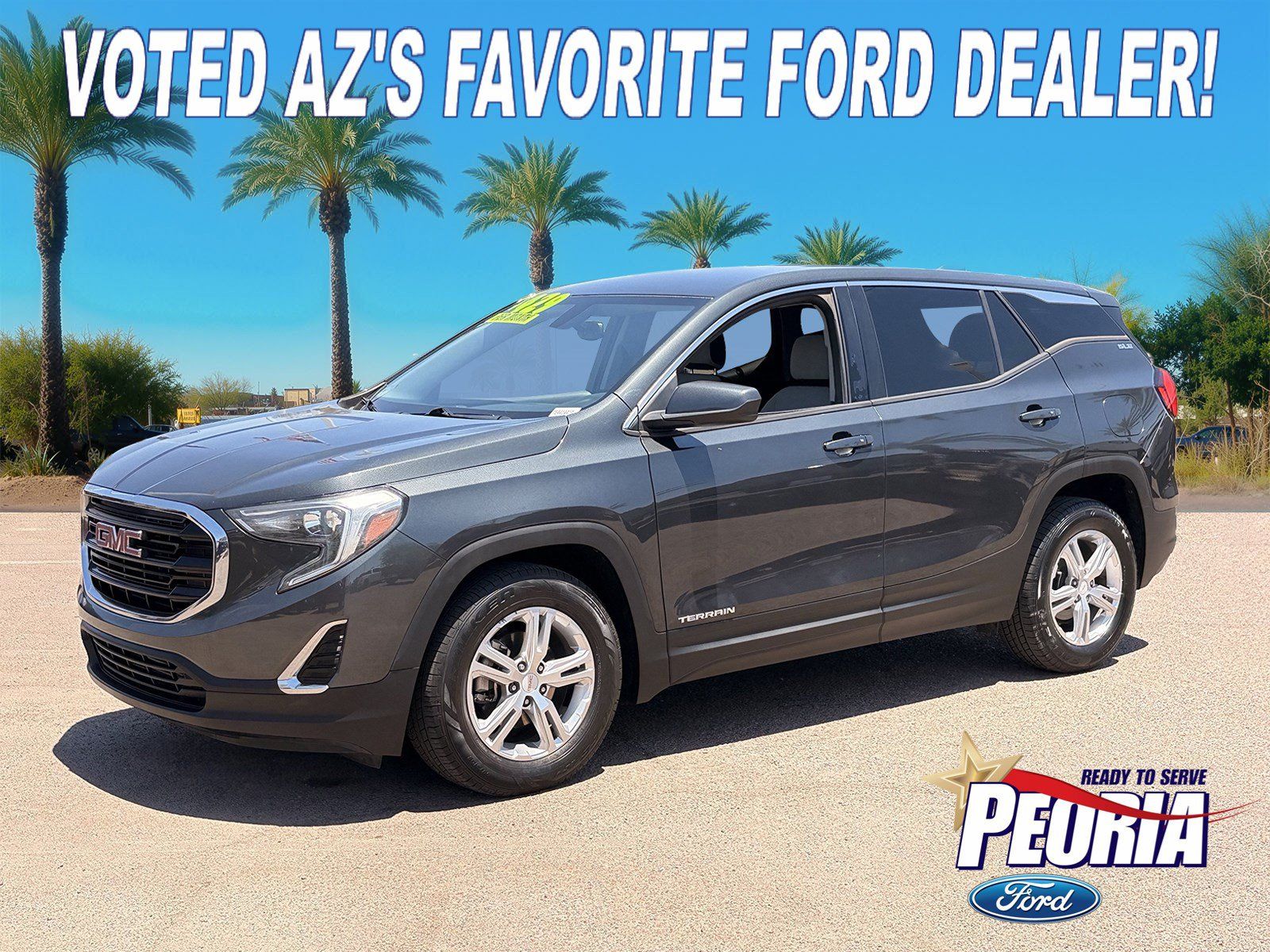 Graphite Gray Metallic 2018 GMC Terrain SUV / Crossover Front-Wheel Drive 9-Speed Automatic