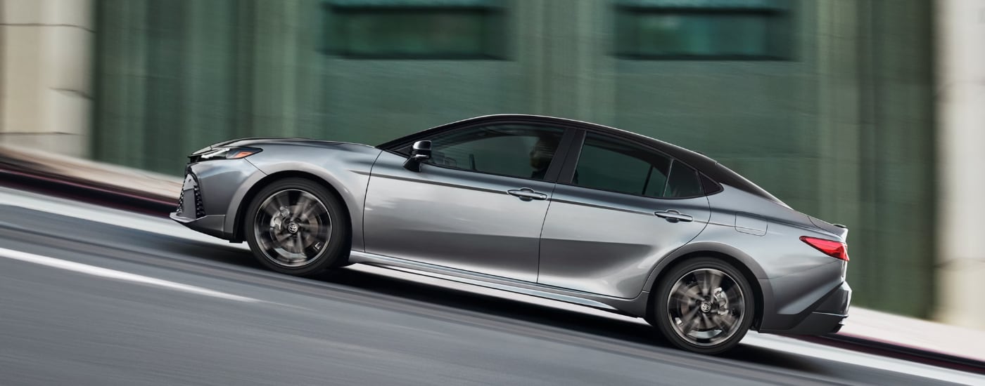 Silver 2026 Toyota Camry for sale near Moline on a test drive