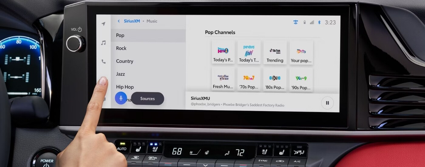 Infotainment screen in a 2025 Toyota Camry XSE for sale