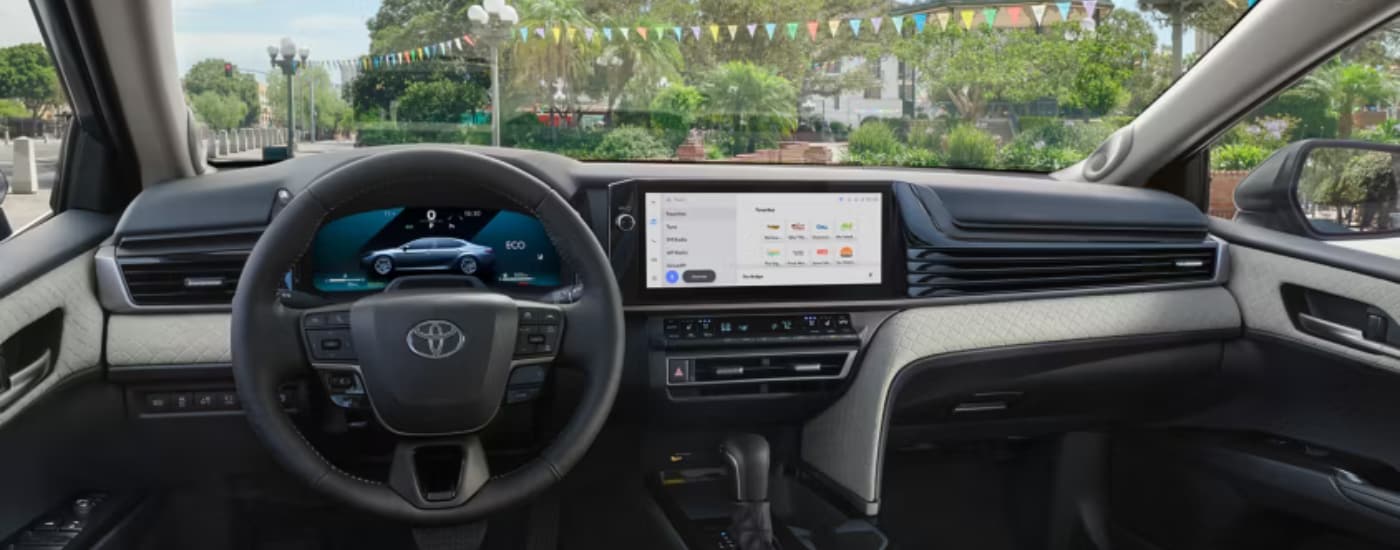 Black interior of a 2026 Toyota Camry
