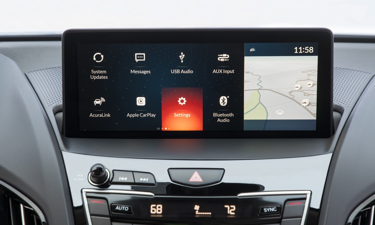 Acura center console technology
