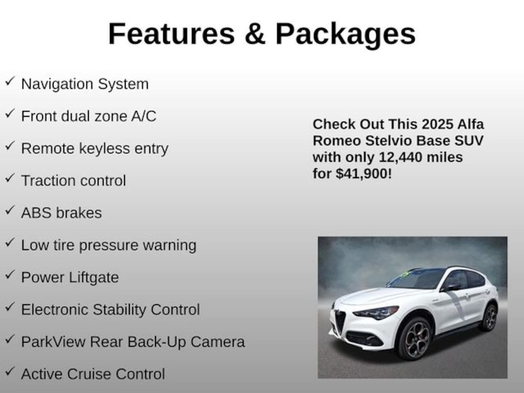 Used 2025 Alfa Romeo Stelvio SUV