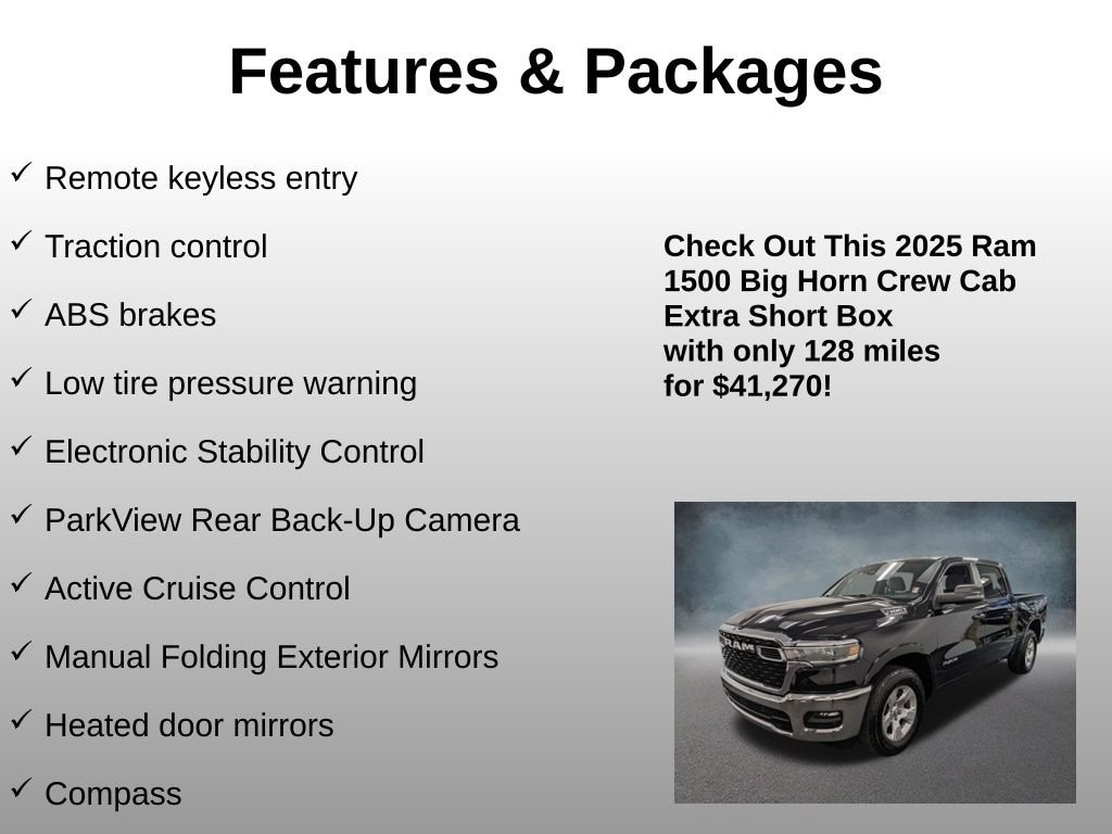 Used 2025 Ram 1500 Big Horn Truck Crew Cab