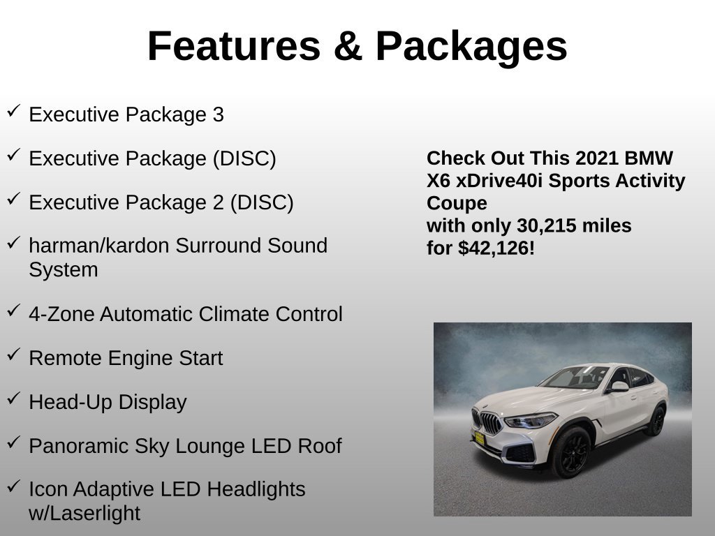 Used 2021 BMW X6 xDrive40i SUV