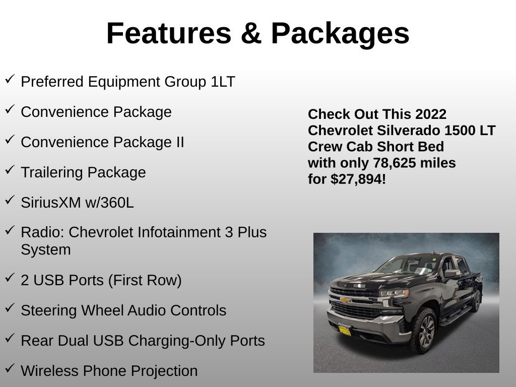 Used 2022 Chevrolet Silverado 1500 LTD LT Truck Crew Cab