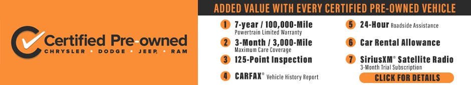 Certified Pre Owned Cars In Dayton Oh Performance Chrysler Jeep