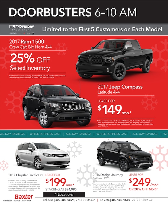 Baxter La Vista >> Black Friday Baxter Chrysler Dodge Jeep Ram Fiat Of La Vista Baxter La Vista >> Black Friday Baxter Chrysler Dodge Jeep Ram Fiat Of La Vista