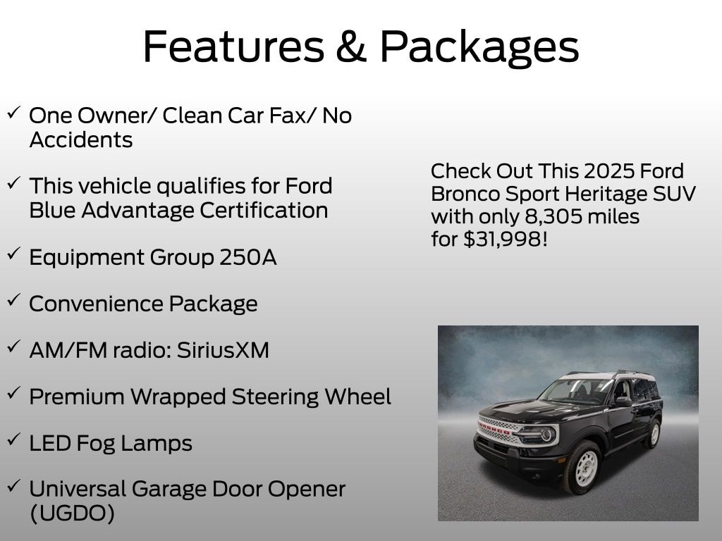 Certified 2025 Ford Bronco Sport Heritage SUV