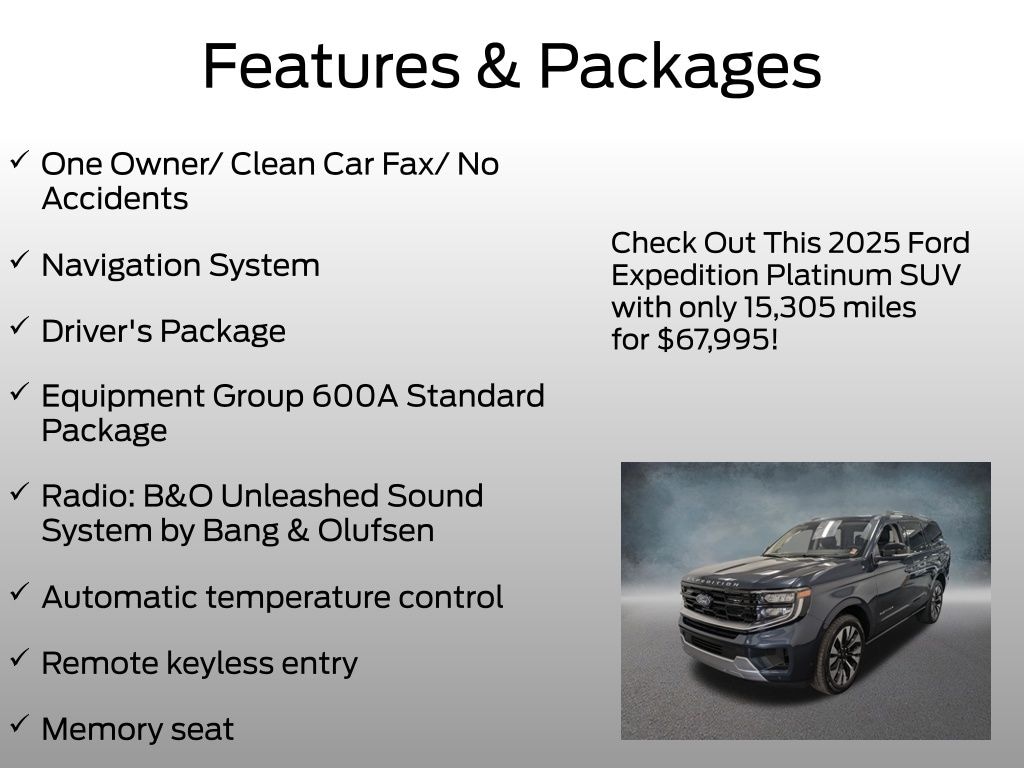 Certified 2025 Ford Expedition Platinum SUV