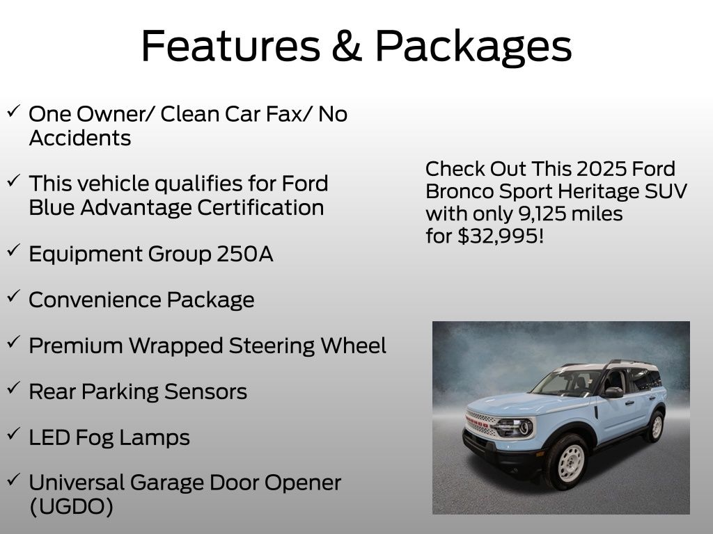 Certified 2025 Ford Bronco Sport Heritage SUV