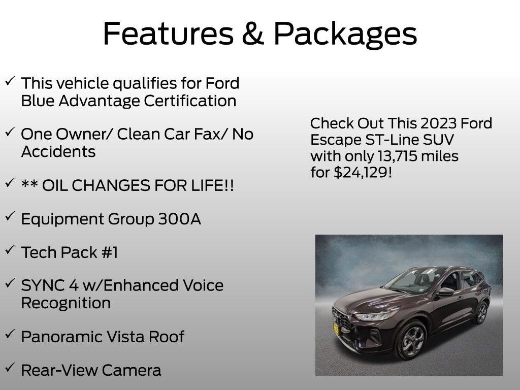 Certified 2023 Ford Escape ST-Line SUV