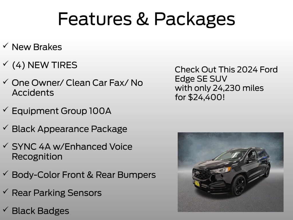 Certified 2024 Ford Edge SE SUV