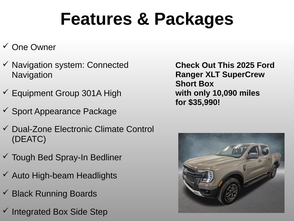 Used 2025 Ford Ranger XLT Truck SuperCrew