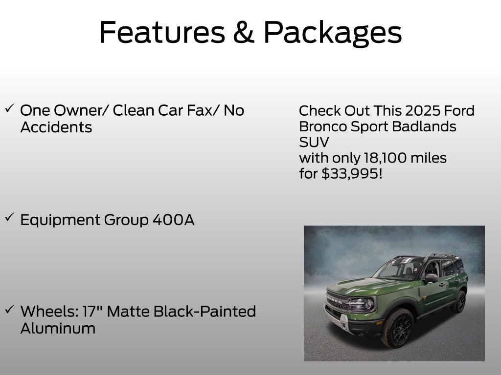 Certified 2025 Ford Bronco Sport Badlands SUV