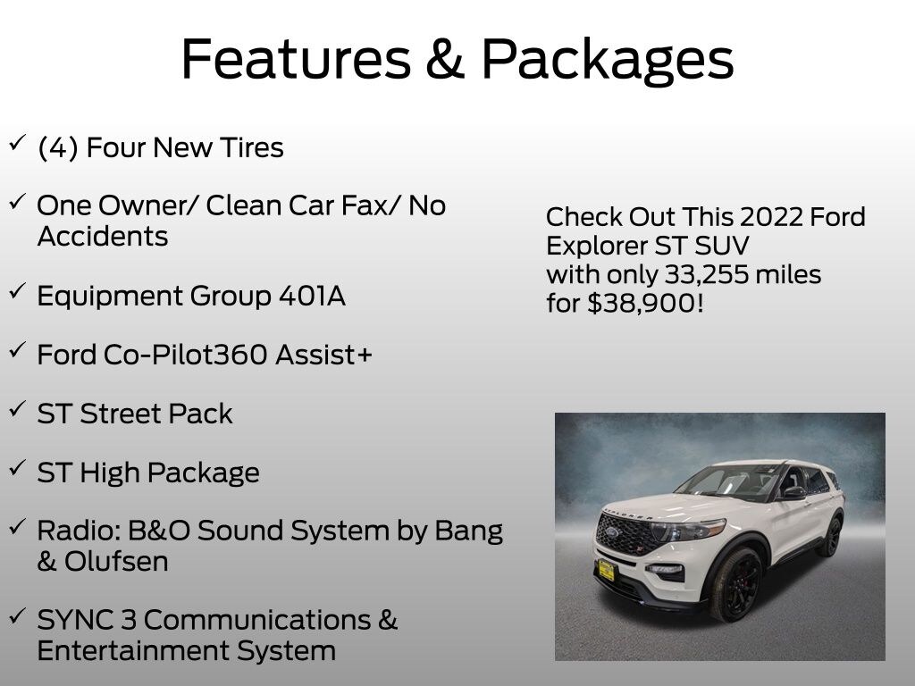 Certified 2022 Ford Explorer ST SUV