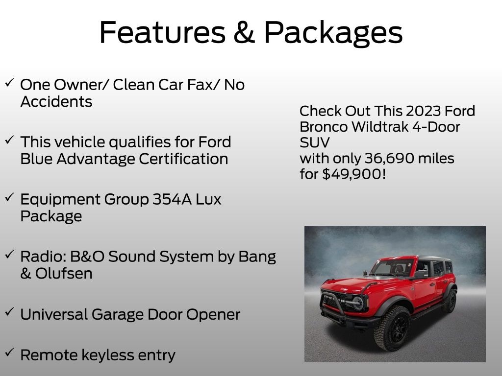 Certified 2023 Ford Bronco SUV