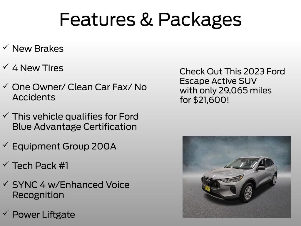 Certified 2023 Ford Escape Active SUV