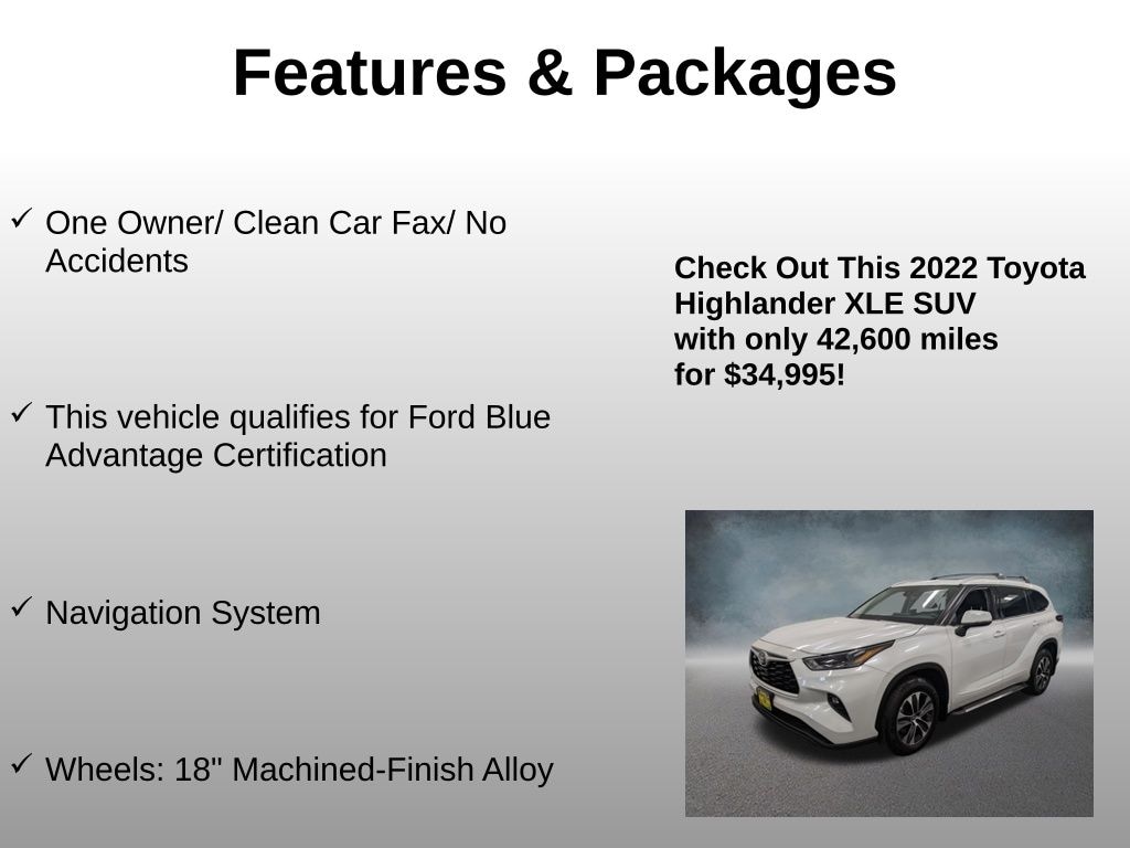 Used 2022 Toyota Highlander XLE SUV