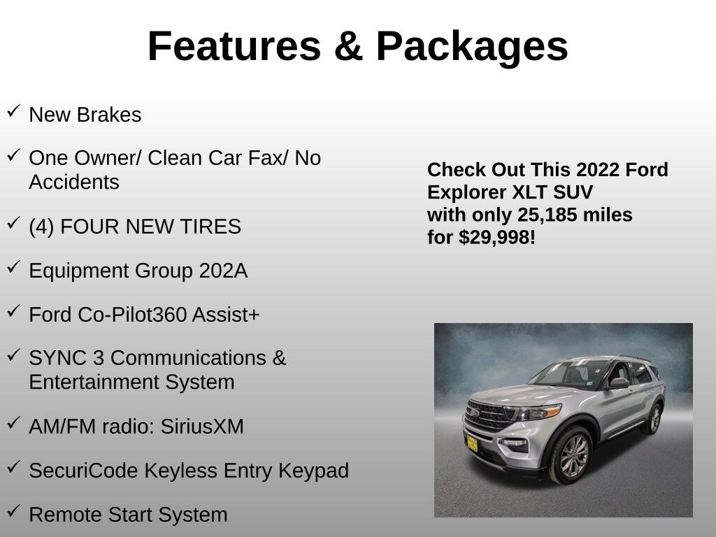 Used 2022 Ford Explorer XLT SUV