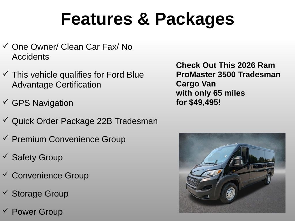 Used 2026 Ram ProMaster 3500 Base Van Cargo Van
